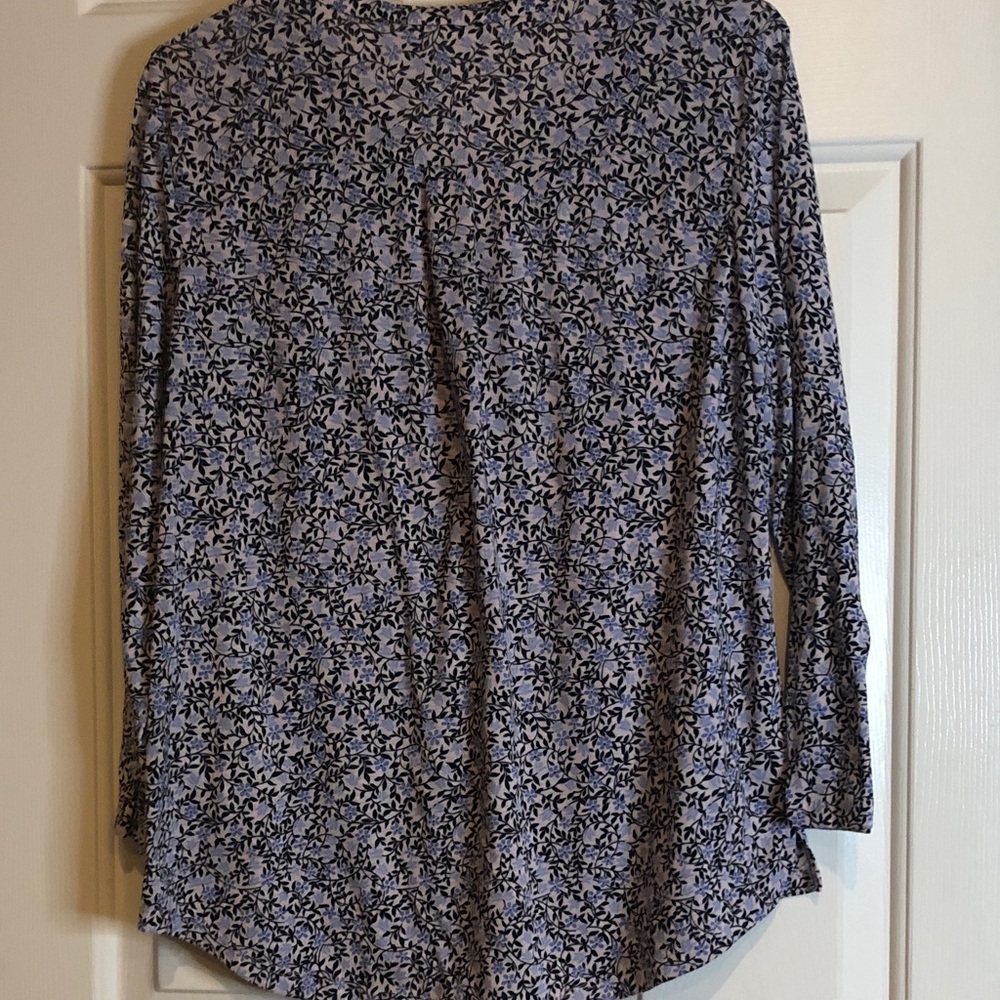 H&M Floral Blouse - Black and Blue - Picture 5 of 6